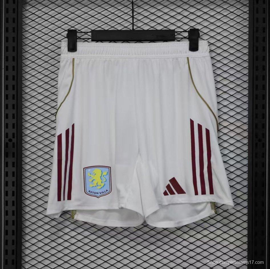 Player Version 25/26 Aston Villa White Shorts