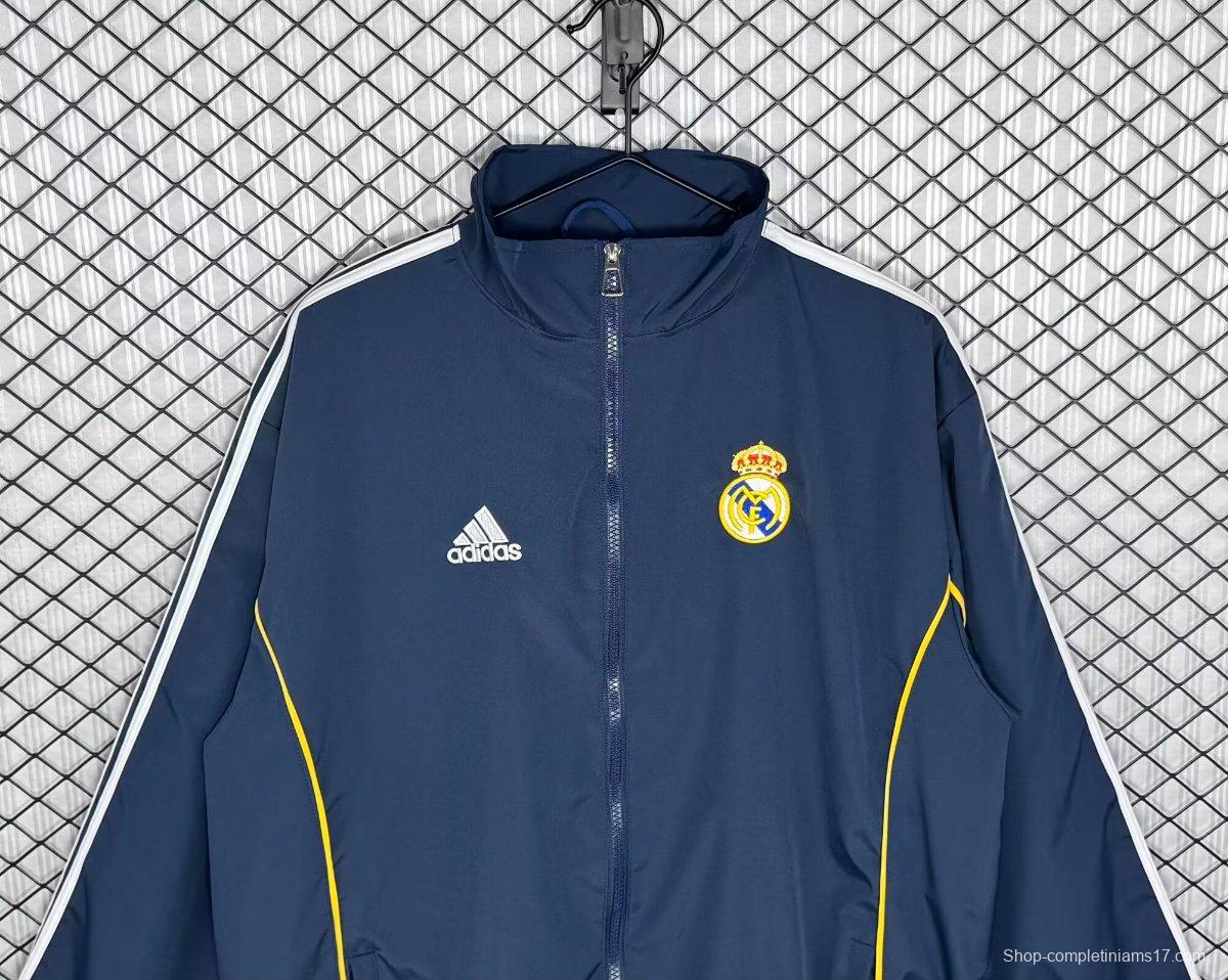 Retro 99/00 Real Madrid Navy Windbreaker