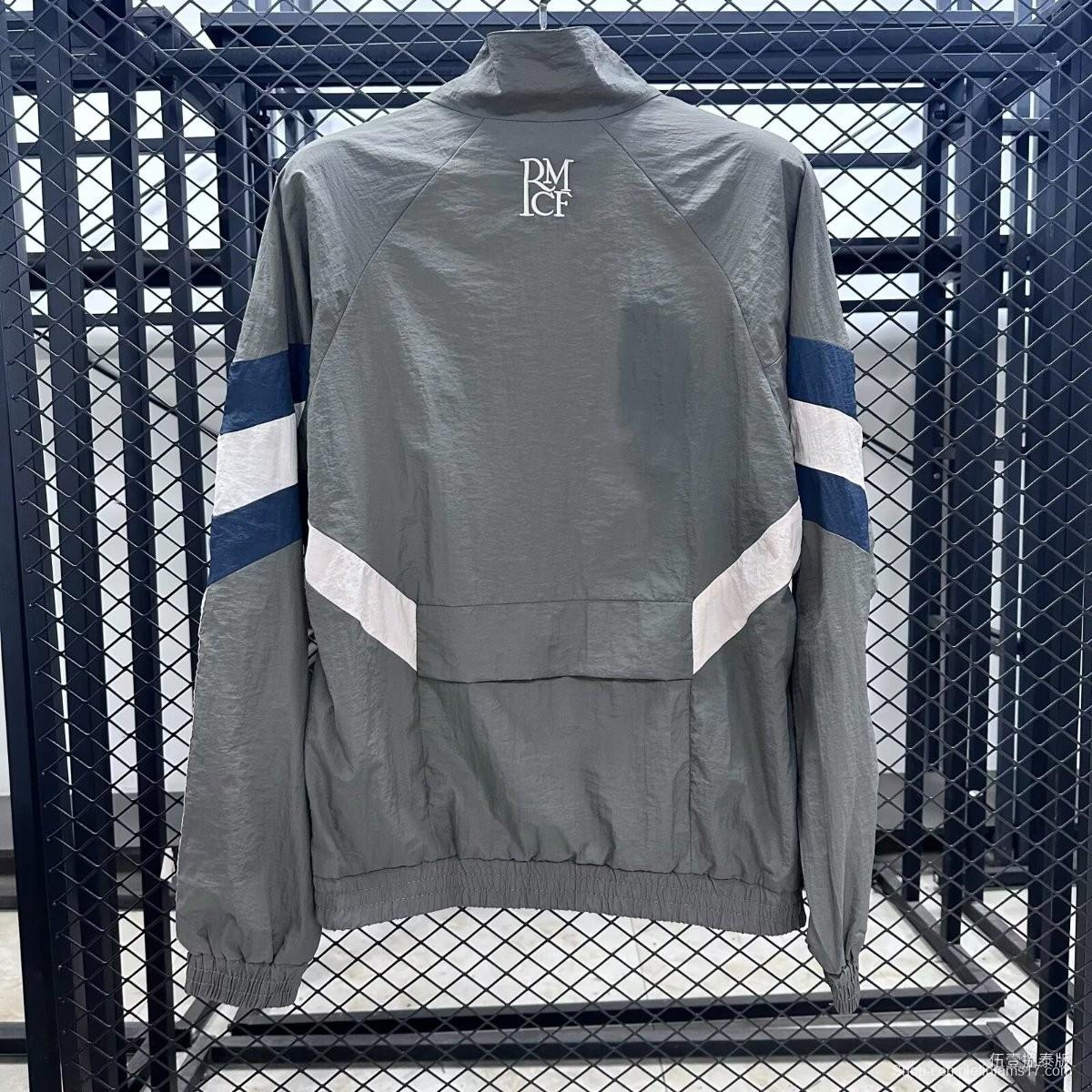 25/26 Real Madrid Grey Full Zipper Windbreaker