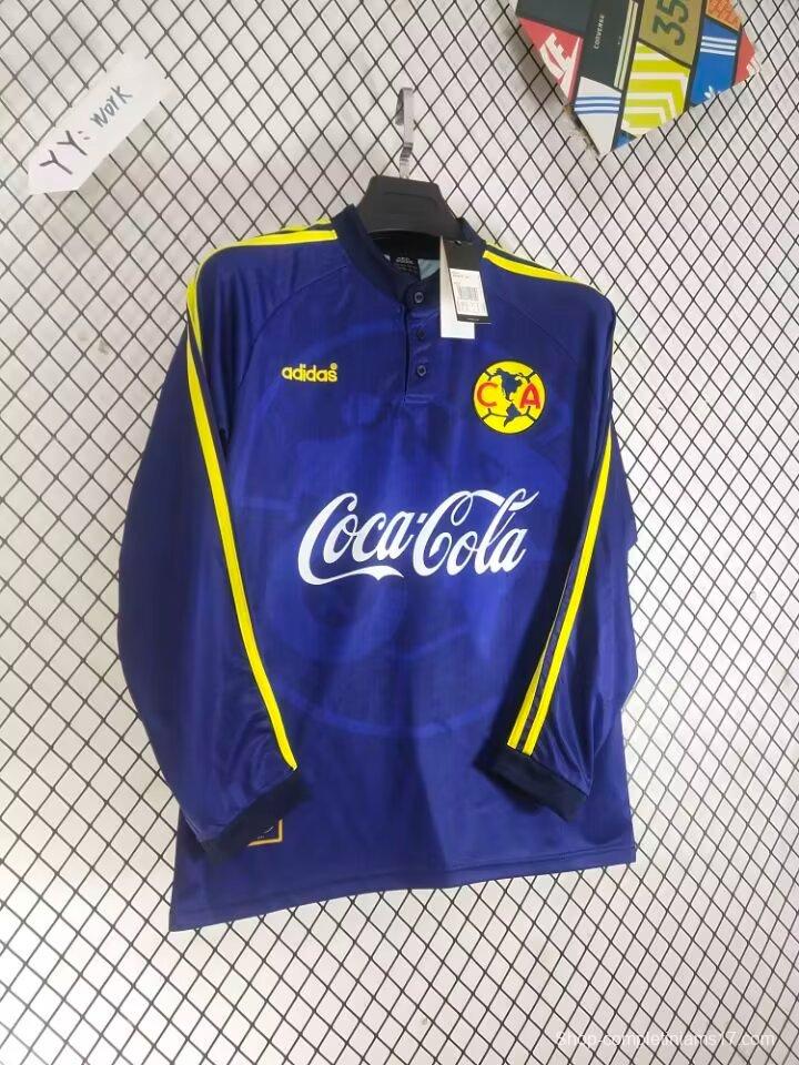Retro 97/98 Club America Away Blue Long Sleeve Jersey