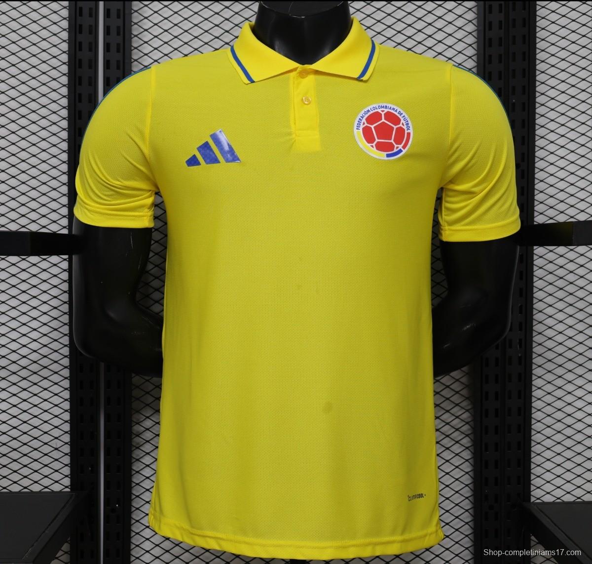 Player Version 2026 Colombia Yellow POLO Jersey