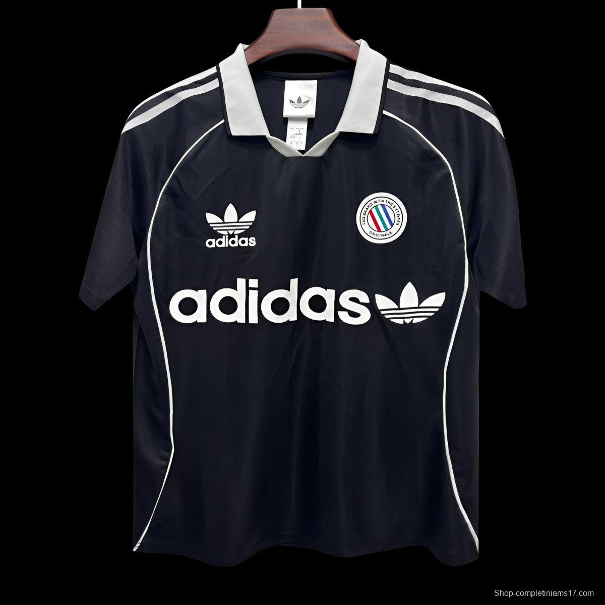 2026 Adidas Original Classic Three Stripes Black Jersey