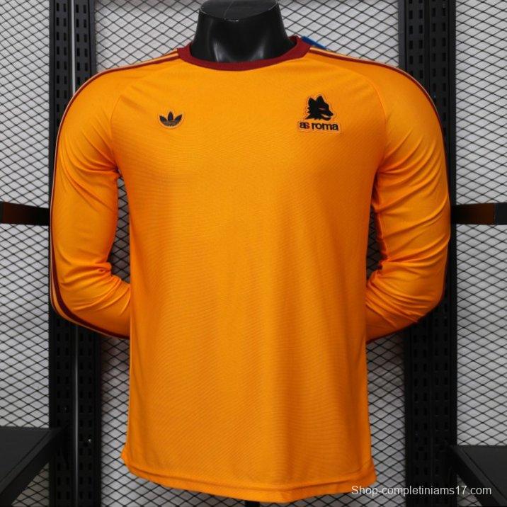 Player Version 2026 AS Roma x Adidas Originals Orange Special Edition Long Sleeve Jersey