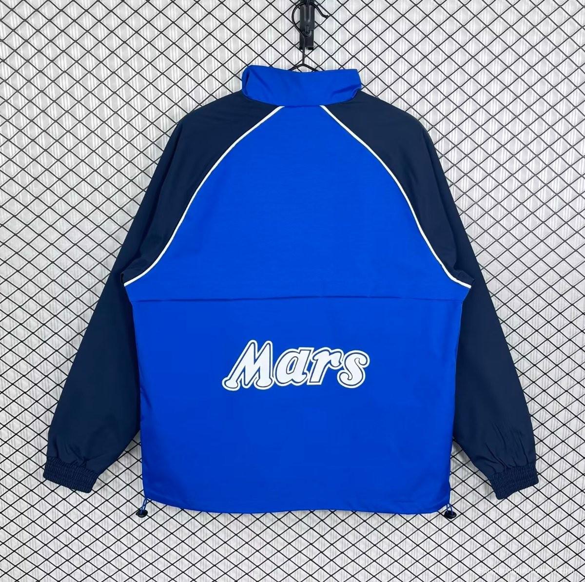 Retro 89/90 Napoli Blue/Black Full Zipper Windbreaker