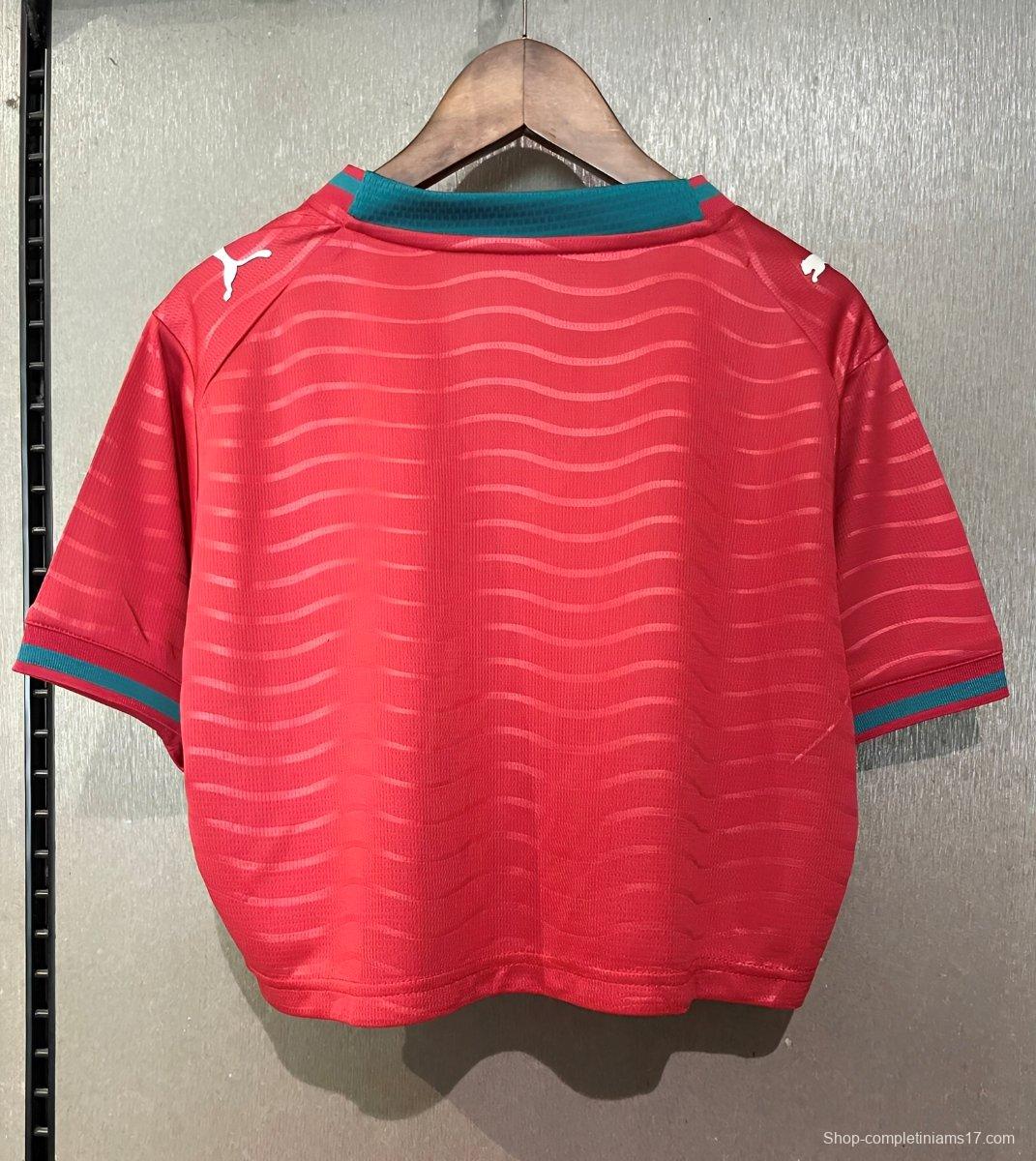 2026 Portugal Home Women Cropped Jersey