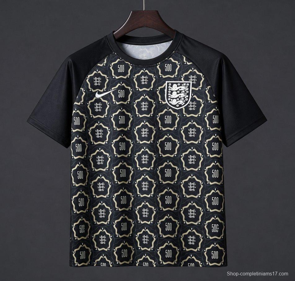 2026 England Women's 500th Game Black Special Edition Training Jersey