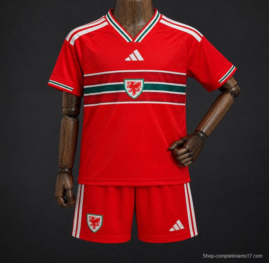 2026 Kids Wales Home Jersey