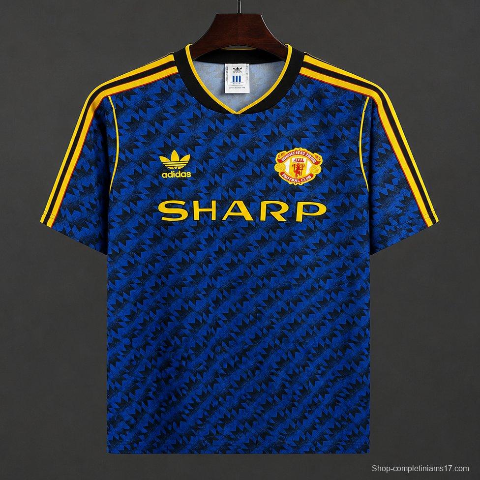 26/27 Manchester United 1990-92 Vintange Remake Away Jersey