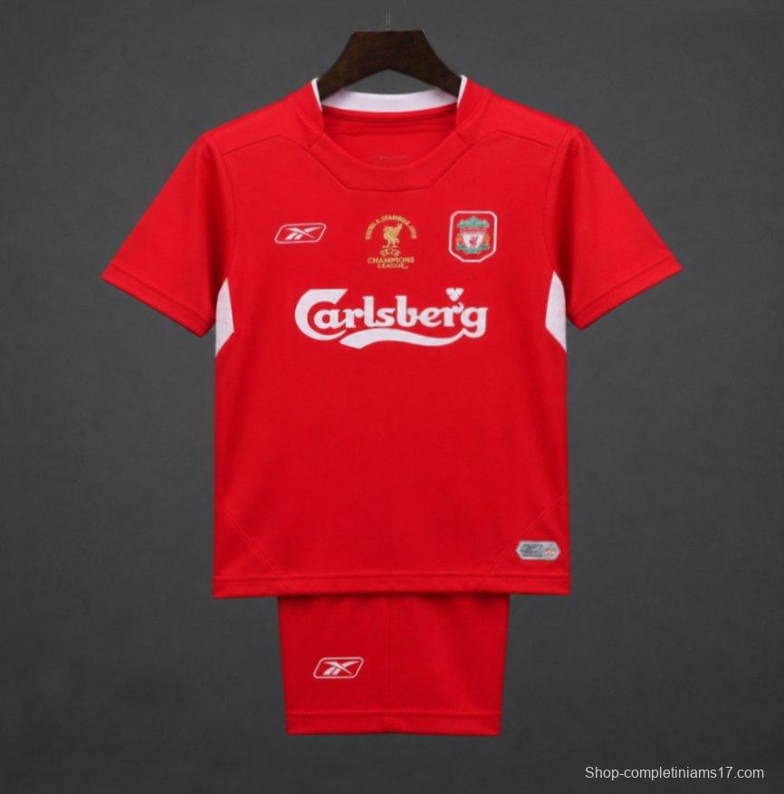 Retro Kids 04/05 Liverpool Home Jersey