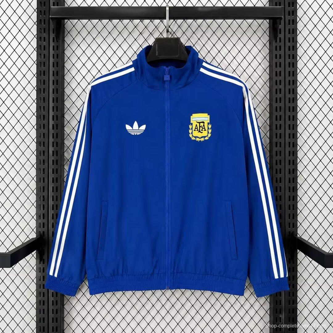 2026 Argentina BLue Full Zipper Windbreaker