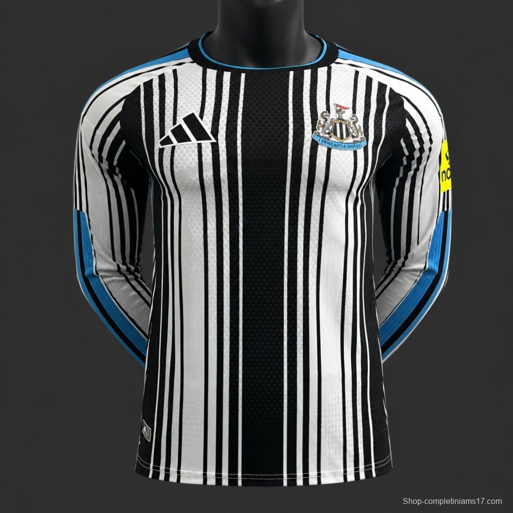 Player Version 26/27 Newcastle United Home Black White Long Sleeve Jersey