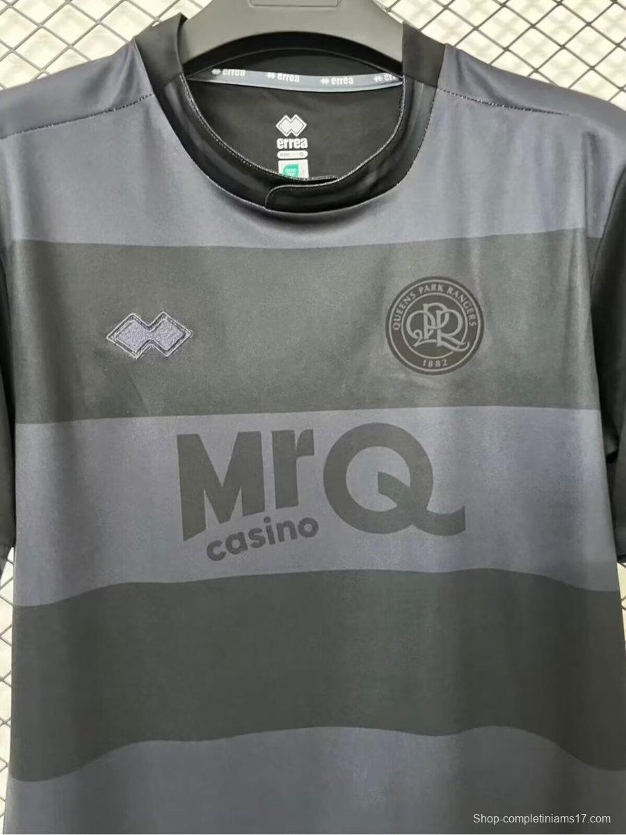 26/27 Queens Park Rangers Black & Dark Grey Stripes Third Jersey