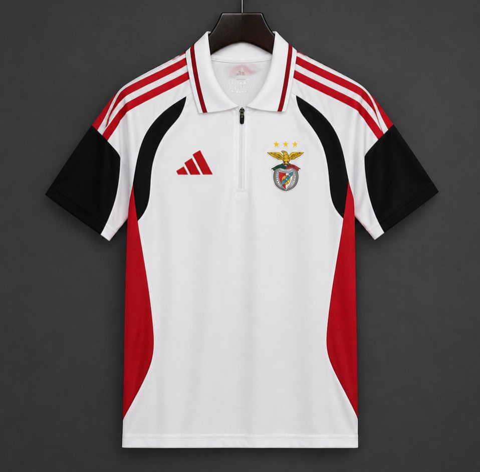 26/27 Benfica White/Red Polo Jersey