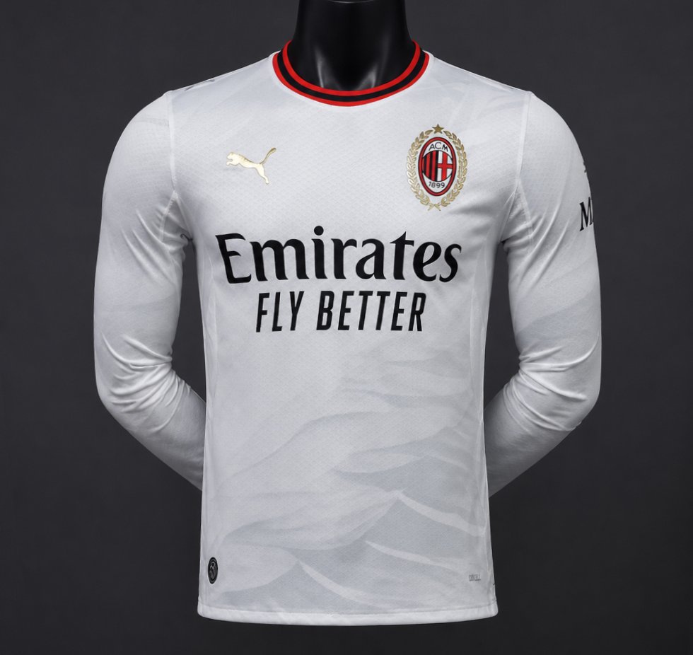 Player Version 26/27 AC Milan Away White Long Sleeve Jersey